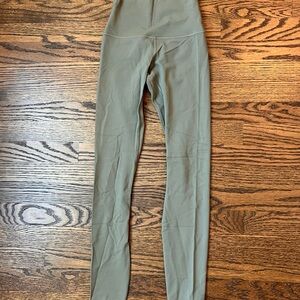 Lululemon Olive Green High-Waisted Leggings